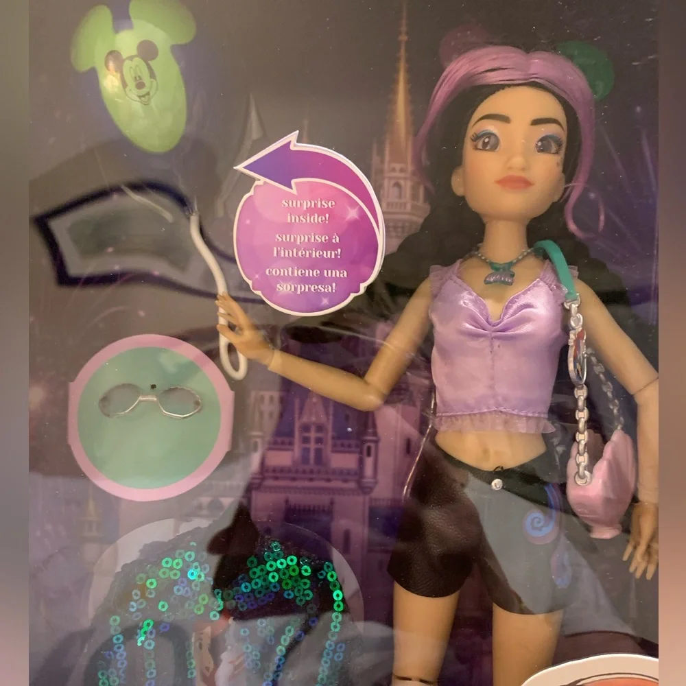 Disney Ariel Doll in Purple and Black Ensemble - Picture 10 of 14